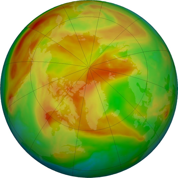 Arctic ozone map for 16 May 2019